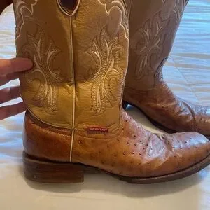 Beautiful pair of Ostrich boots, color Peanut Brittle Shoes | Beautiful Pair Of Ostrich Boots Color Peanut Brittle  main image 2